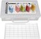 The Beadsmith Personality Case - Clear Storage Carrying Case 8.5 x 5 inches - and 64 flip top Boxes 1 x 2 inches Each, Includes Labels, for organizing and Storage